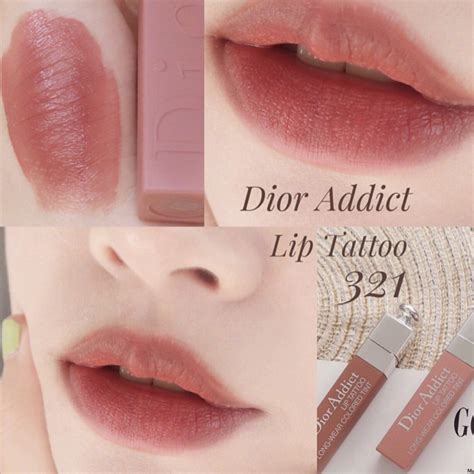 dior addict lip tattoo 321 swatch|Dior lip tattoo color chart.